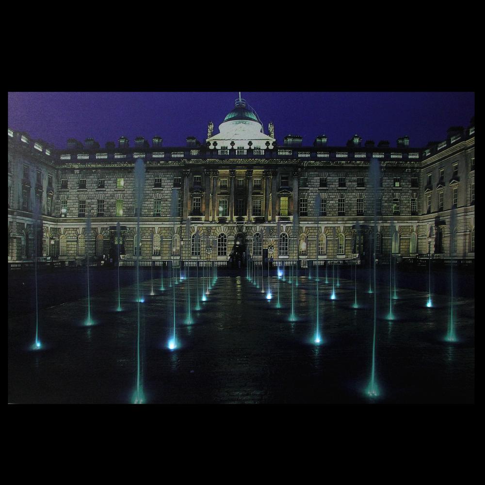 LED Lighted Famous Somerset House London Canvas Wall Art 15.75" x 23.5". Picture 2
