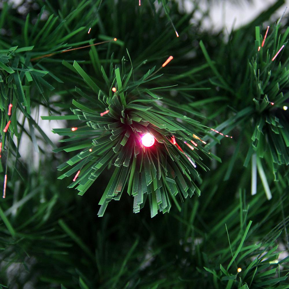 6' Pre-Lit LED Color Changing Fiber Optic Christmas Tree with Star Tree Topper. Picture 2