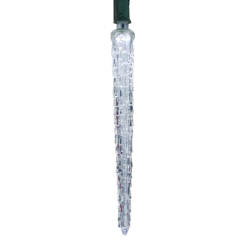 9" White Dripping LED Icicle Christmas Light Bulb. Picture 2