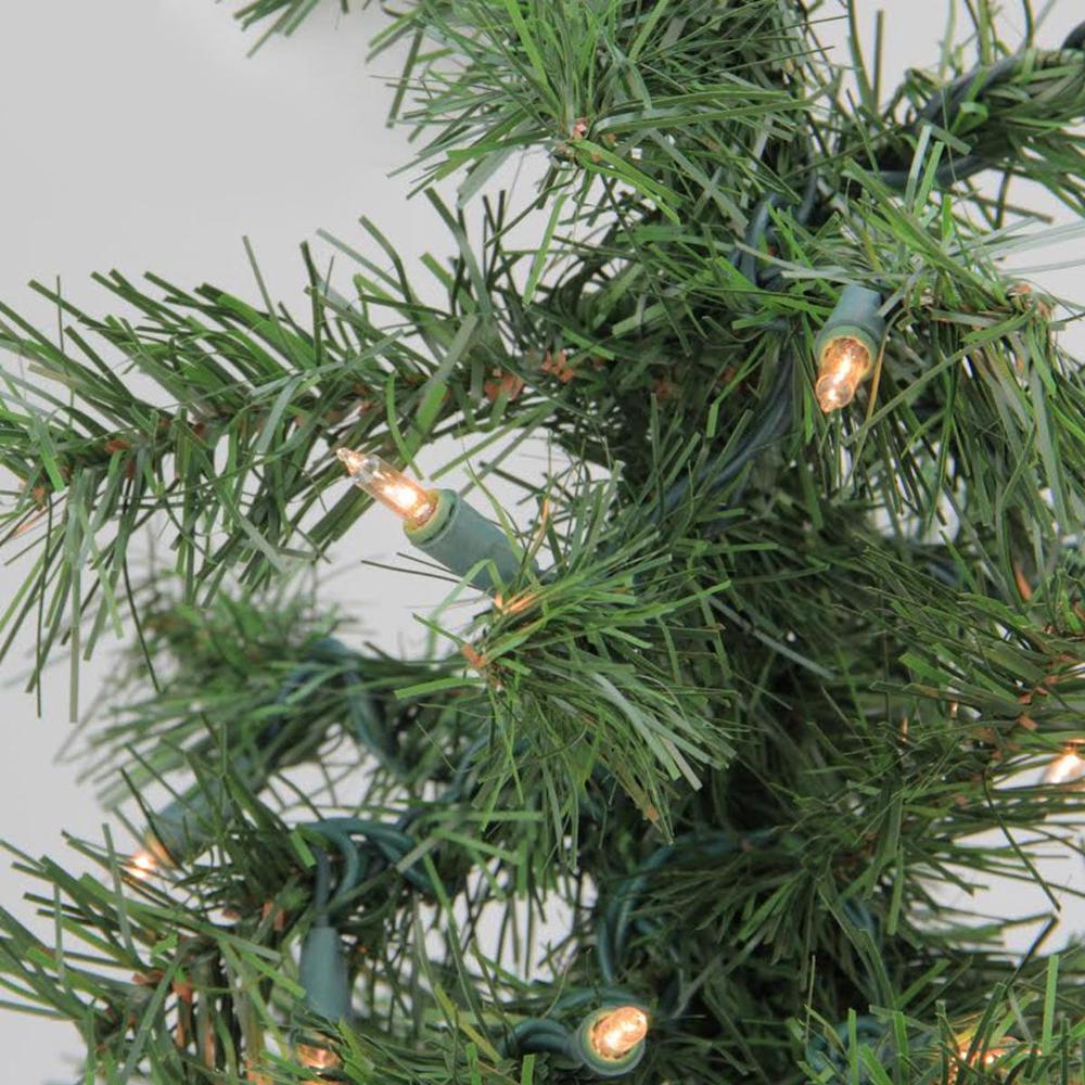 2' Pre-Lit Medium Woodland Alpine Artificial Christmas Tree - Clear Lights. Picture 2