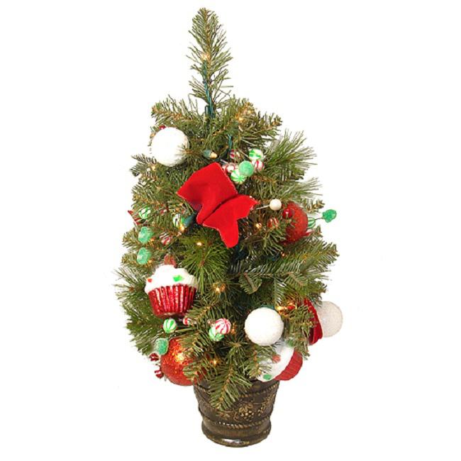 2' Pre-Lit Candy Fantasy Artificial Christmas Tree - Clear Lights. Picture 1