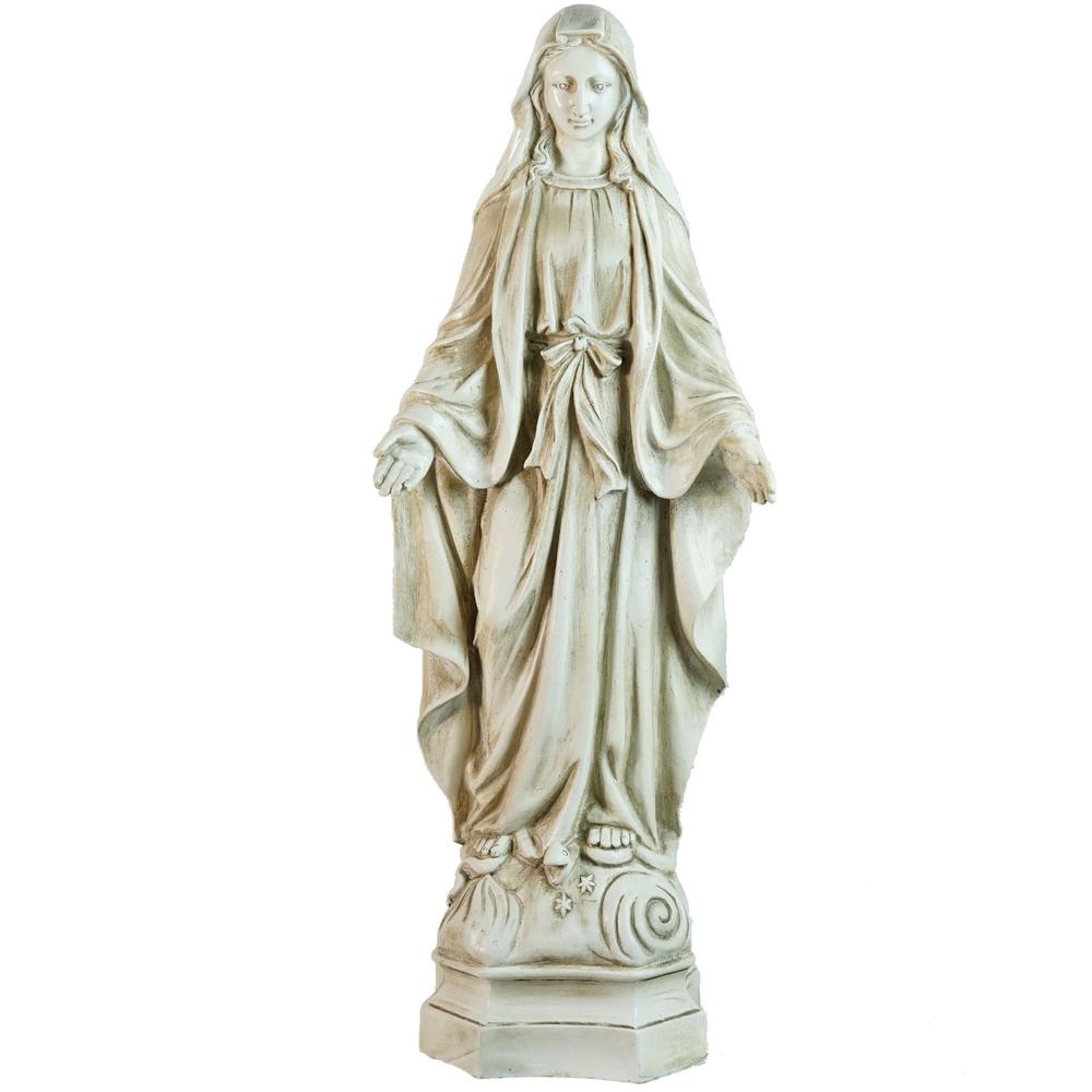 28" Religious Standing Virgin Mary Outdoor Garden Statue. Picture 1