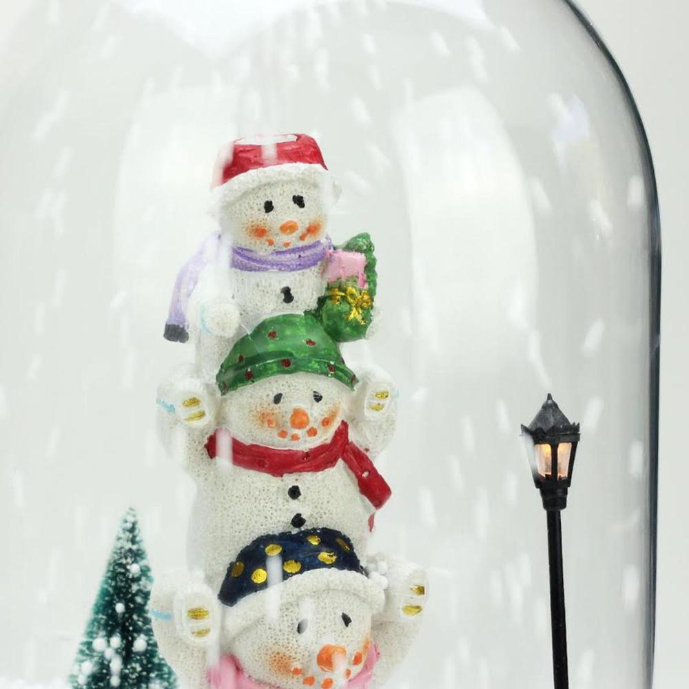 11.75" Lighted Musical Snowmen Christmas Snow Globe Glittering Snow Dome. Picture 3