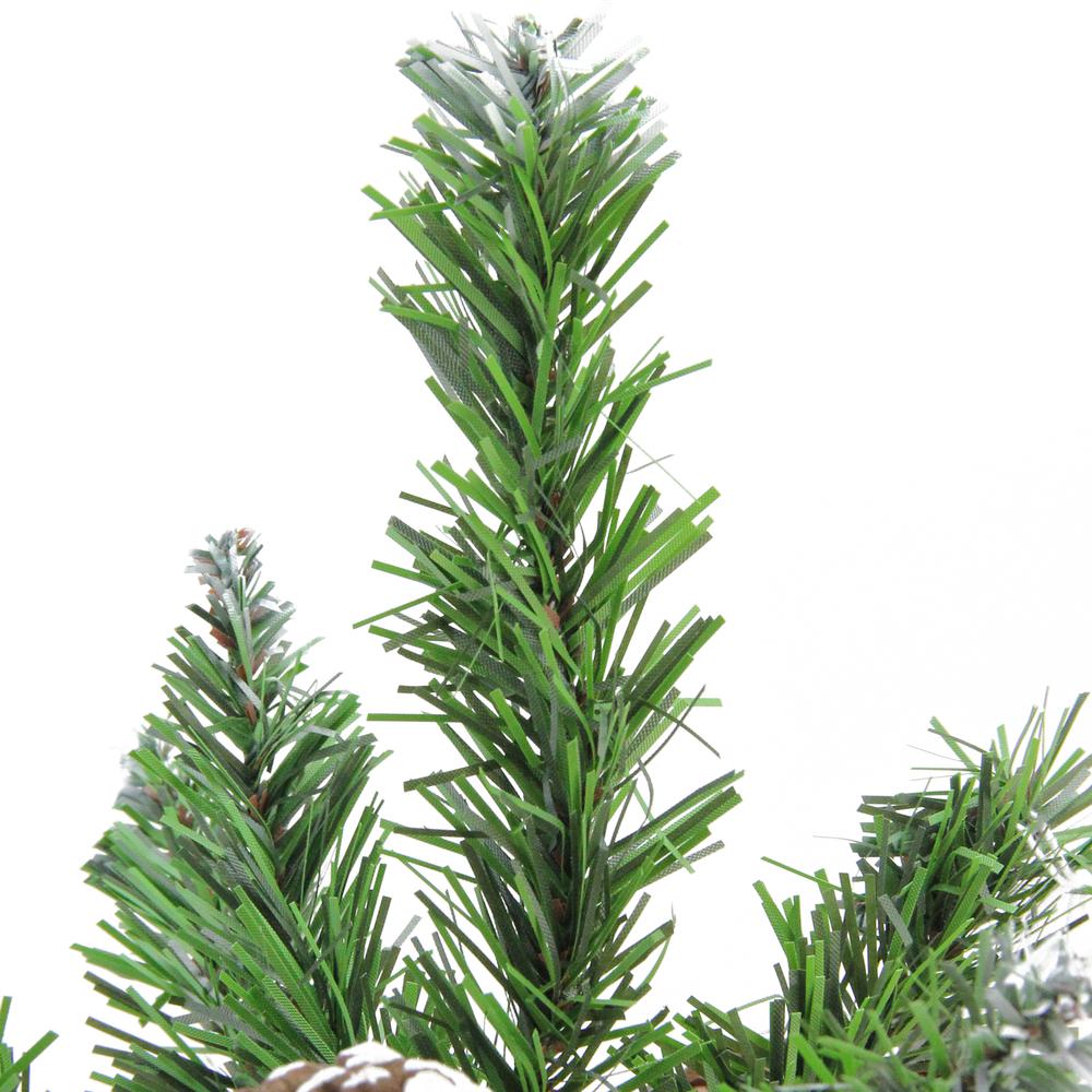 24" Frosted Norway Pine with Pine Cones Medium Artificial Christmas Tree - Unlit. Picture 2