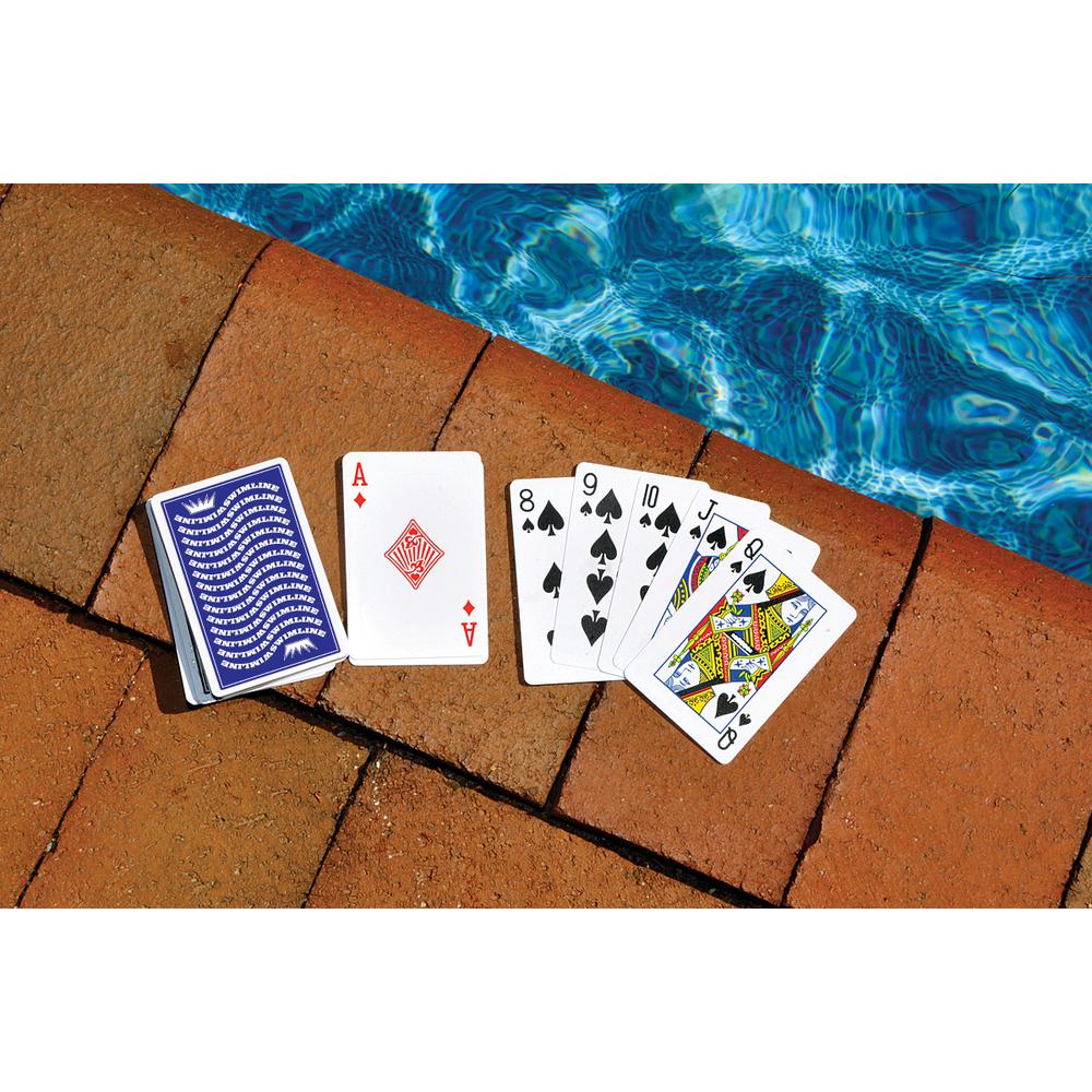 3.5" Blue Waterproof Swimming Pool Deck of Playing Cards. Picture 4