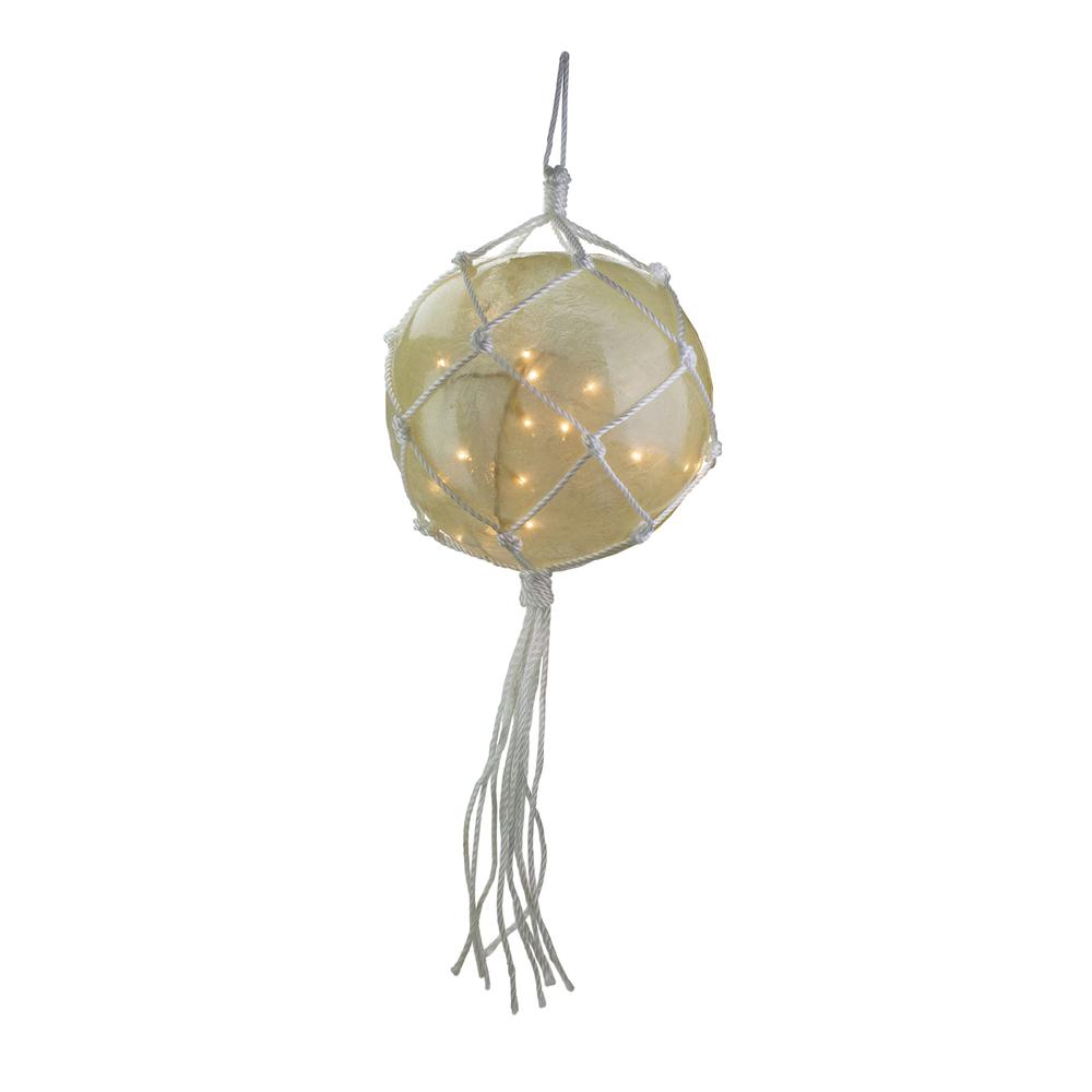 35ct White Roped Light Ball Outdoor Christmas Decor 14.25". Picture 1