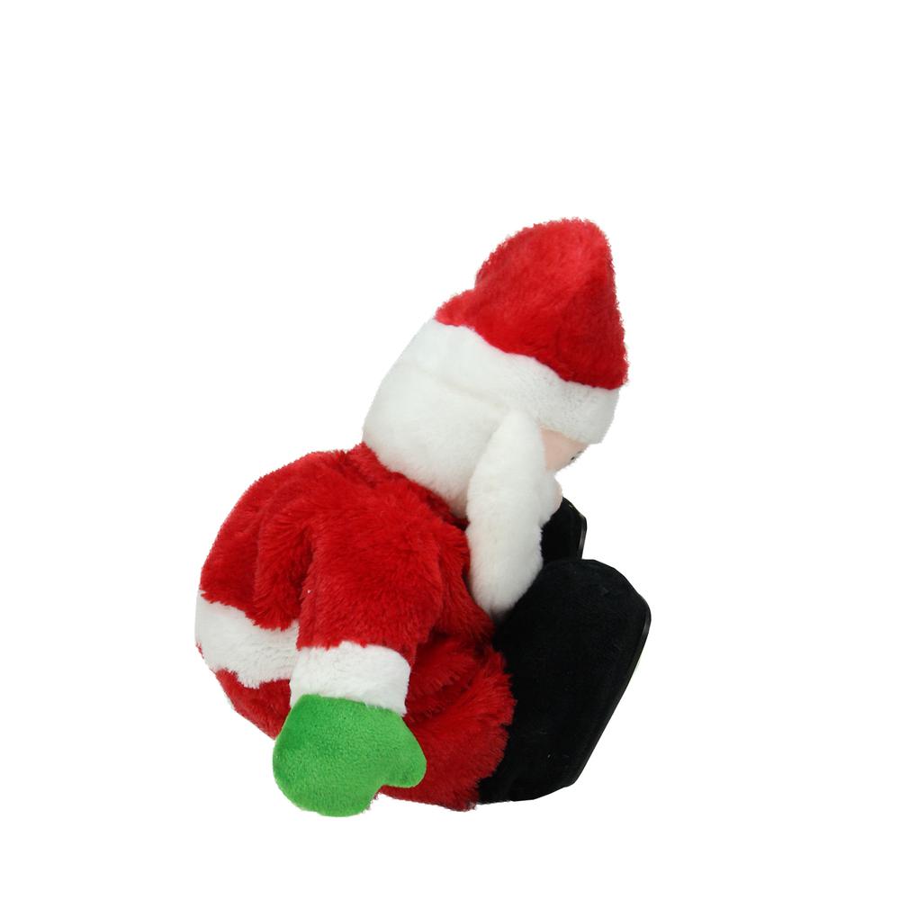12" Animated Tickle 'n Laugh Santa Claus Plush Christmas Figure. Picture 4