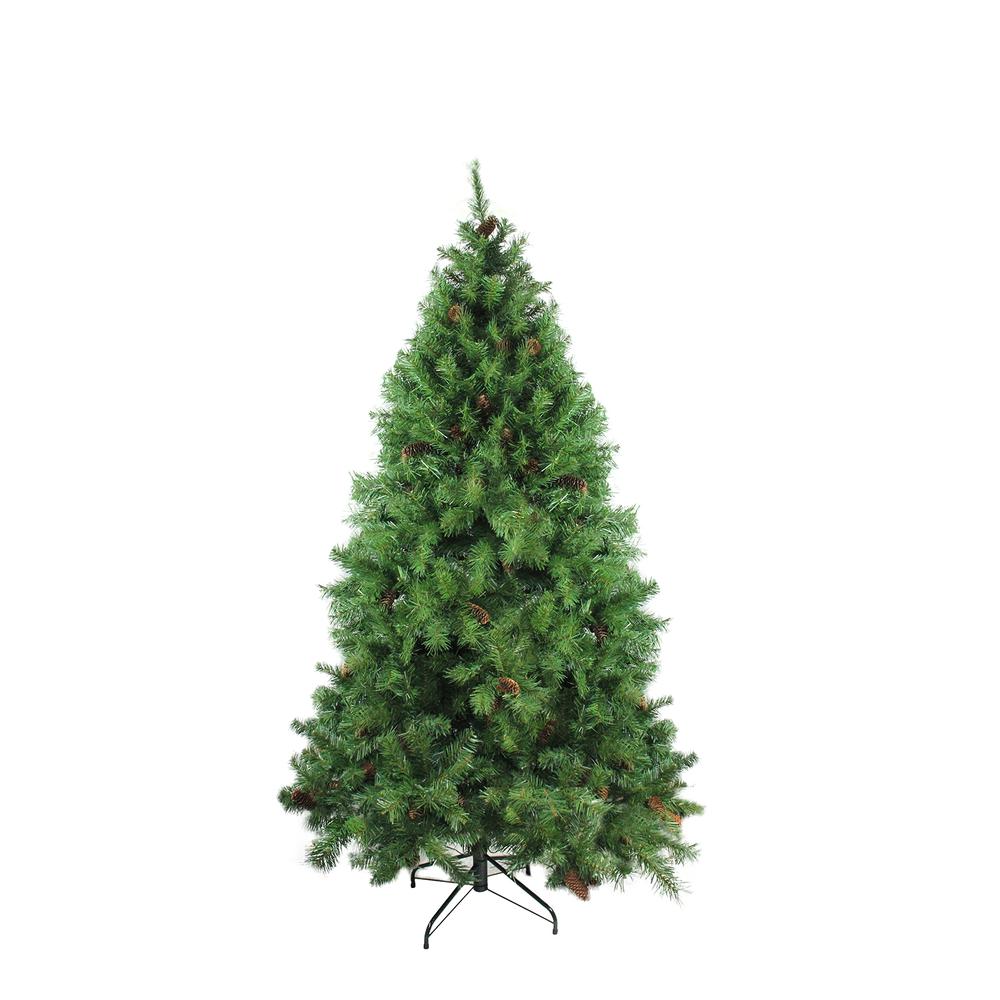 6.5' Full Dakota Red Pine with Pine Cones Artificial Christmas Tree - Unlit. Picture 1