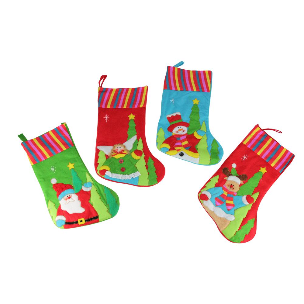 10-Piece Winter Wonderland Christmas Stocking and Novelty Gift Bag Set 14". Picture 4