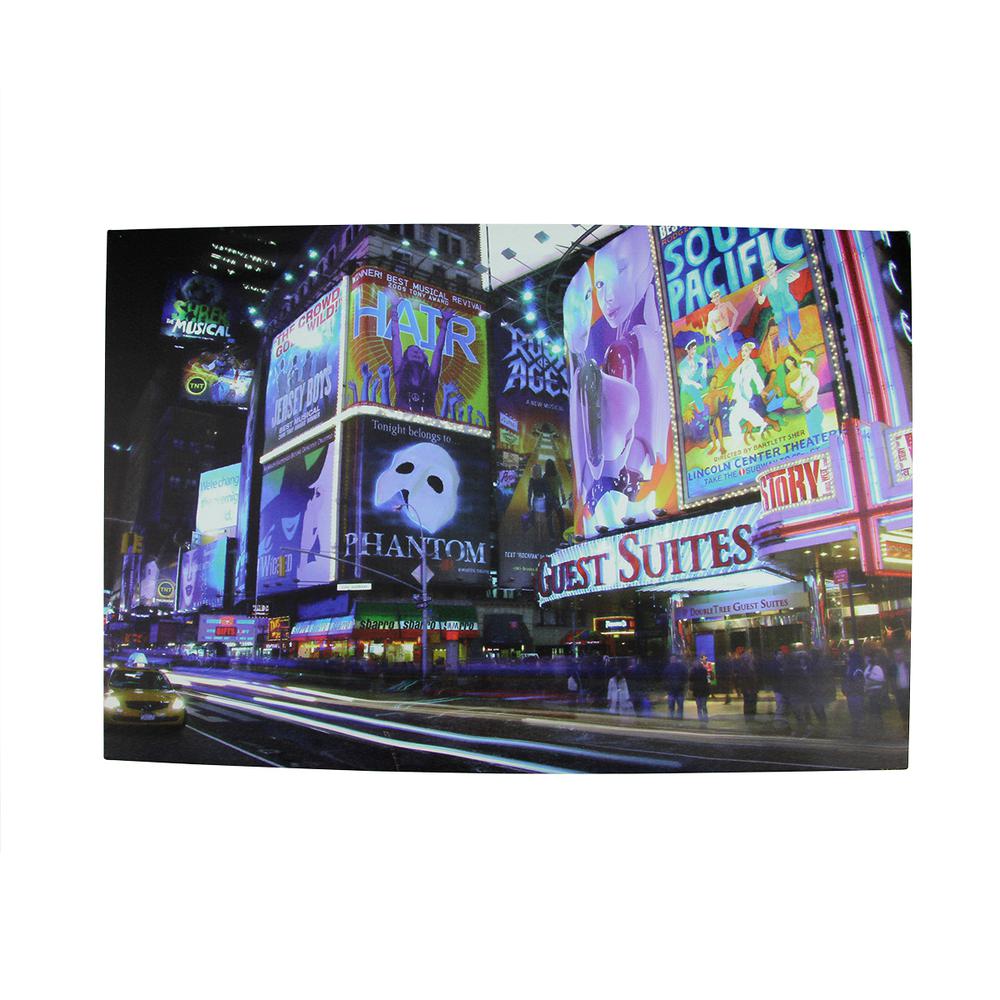 LED Lighted NYC Times Square Canvas Wall Art 15.75" x 23.5". The main picture.