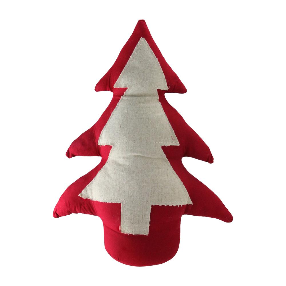 15" Red and White Contemporary Christmas Tree Tabletop Decor. The main picture.