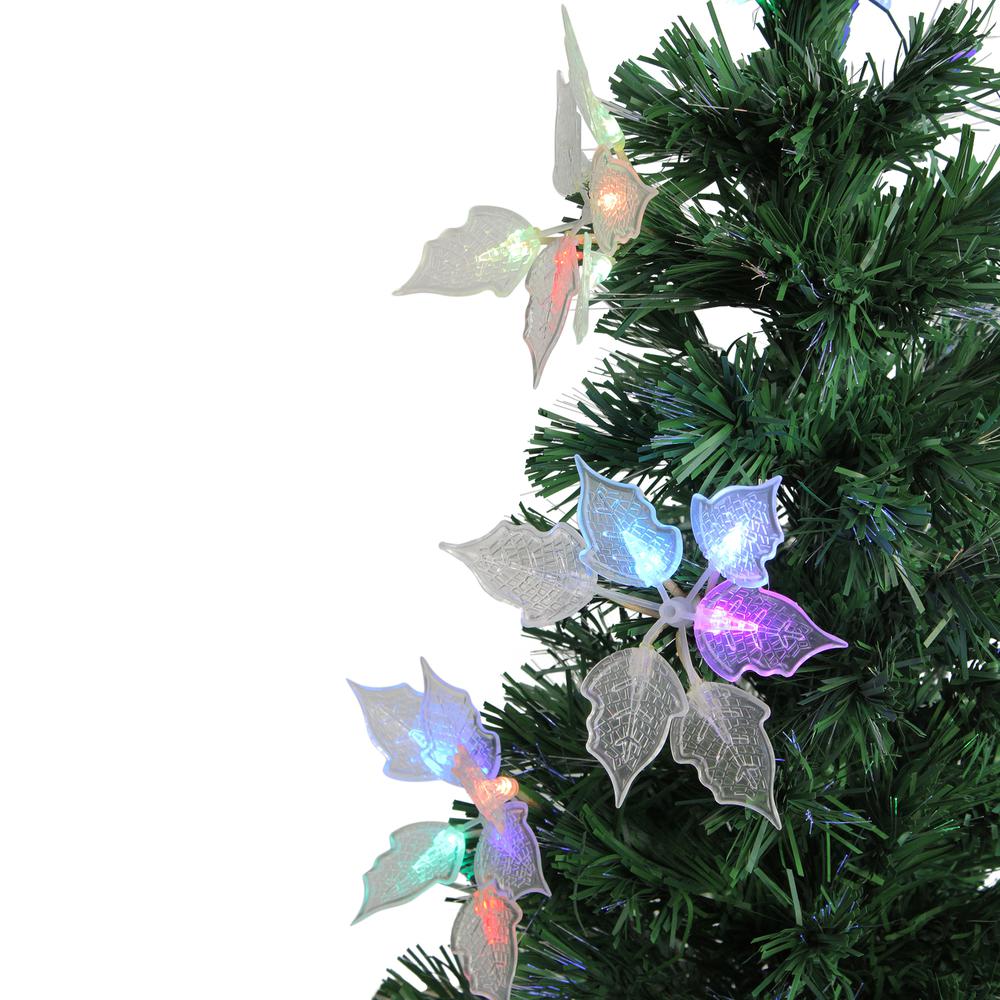 3' Pre-Lit Medium Fiber Optic Floral Artificial Christmas Tree - Multi-Color Lights. Picture 2