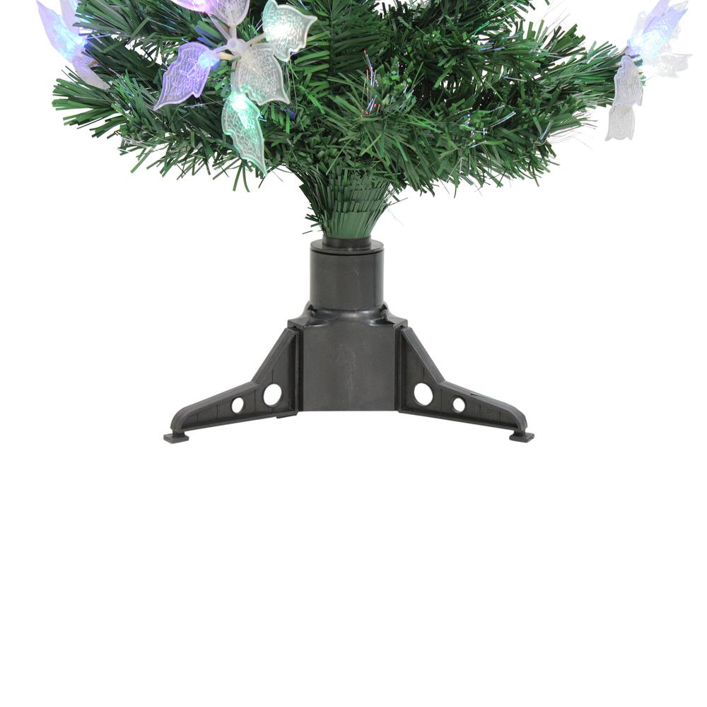 3' Pre-Lit Medium Fiber Optic Floral Artificial Christmas Tree - Multi-Color Lights. Picture 4