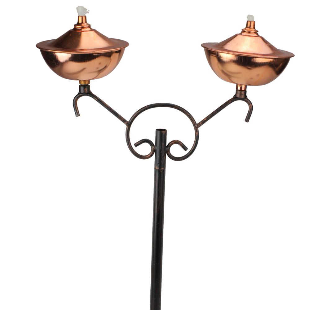 42" Shiny Sleek Copper Oil Lamp Outdoor Patio Torch. Picture 2