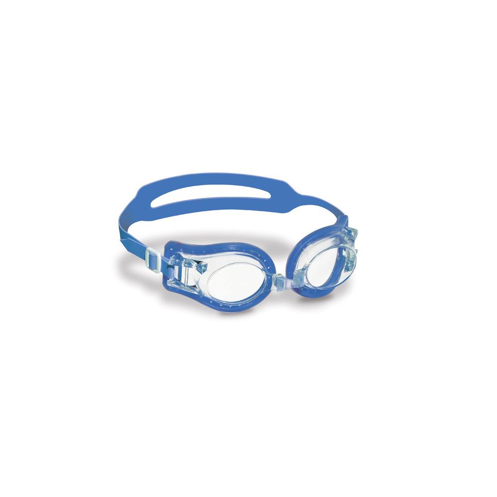 7" Blue Jelly Goggles with Case Kids Swimming Pool Accessory. Picture 1