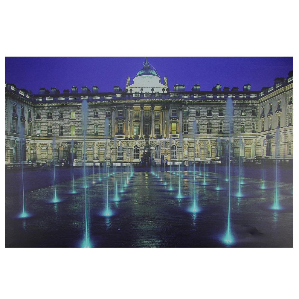 LED Lighted Famous Somerset House London Canvas Wall Art 15.75" x 23.5". Picture 1