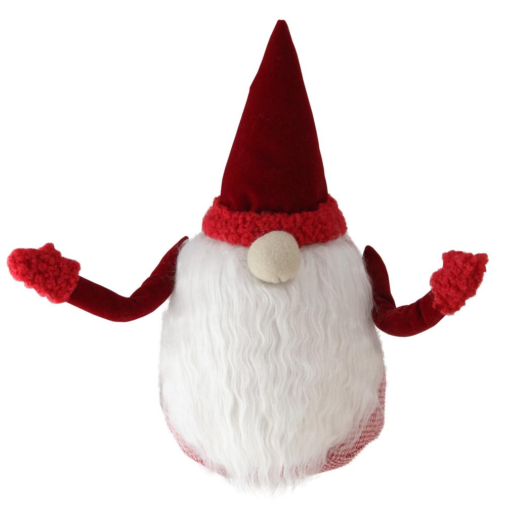11.5" Red and White Shapely Sammy Christmas Santa Gnome Figure. The main picture.