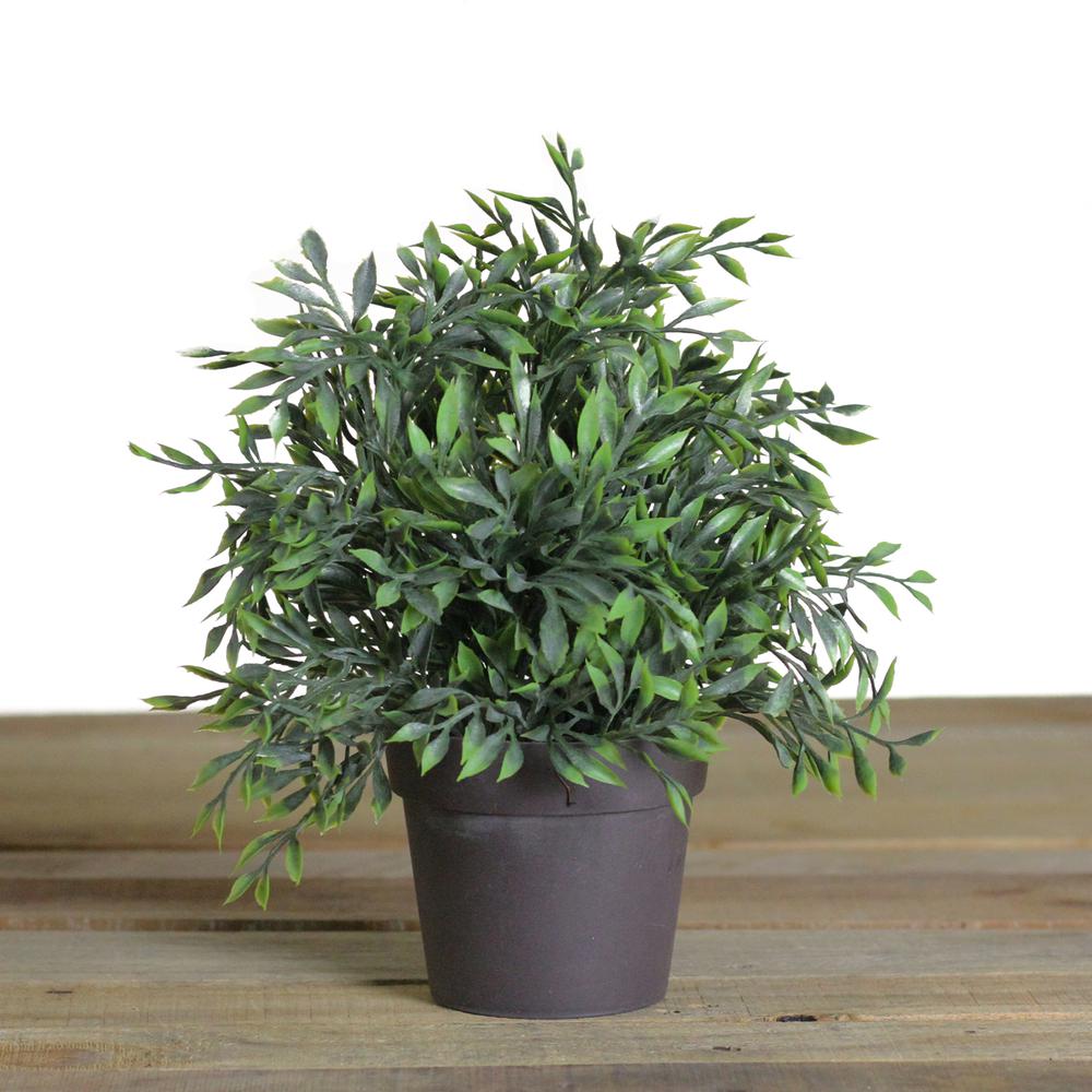 10" Green Potted Artificial Spring Foliage Plant. Picture 2
