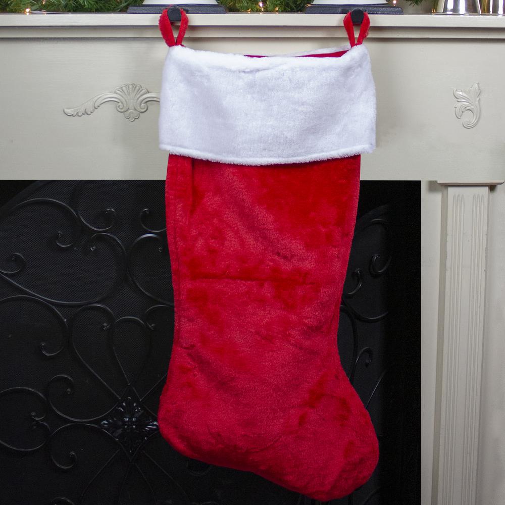 36" Oversized Red and White Christmas Stocking. Picture 2