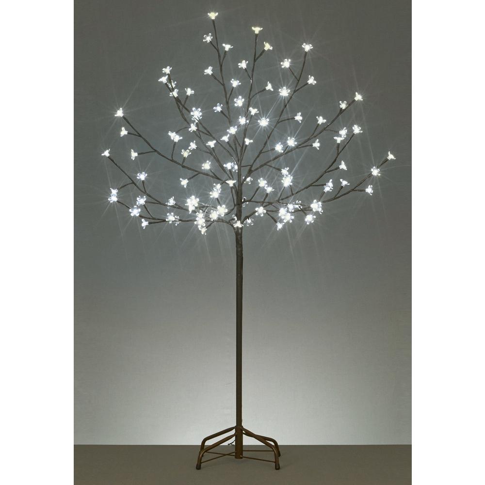 4' LED Lighted Cherry Blossom Flower Tree - Warm White Lights. Picture 2