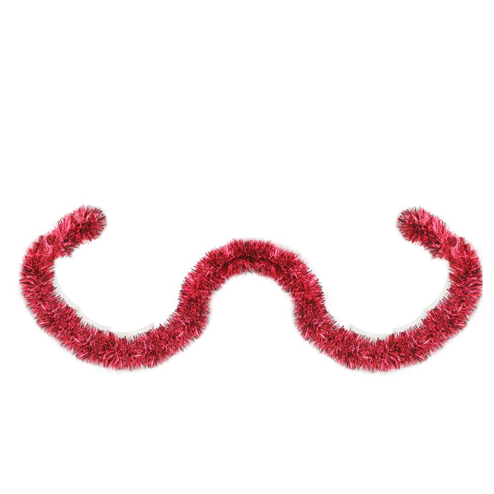 50' x 2.5" Red Tinsel Artificial Christmas Garland - Unlit. Picture 1