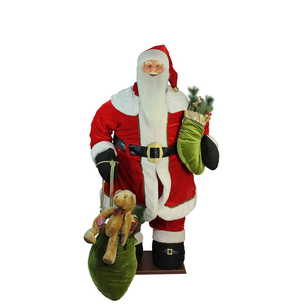 5' Red Animated Musical Inflatable Santa Claus Christmas Figurine. Picture 1