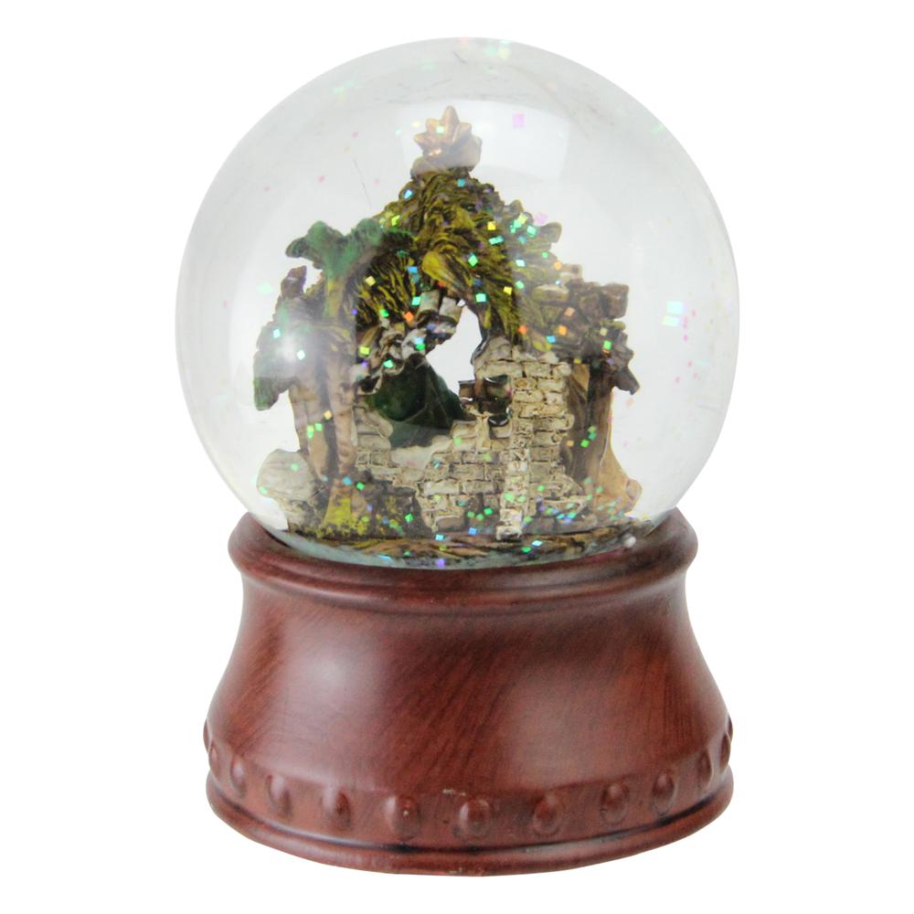 5.5" Christmas Nativity Musical Snow Globe. Picture 4