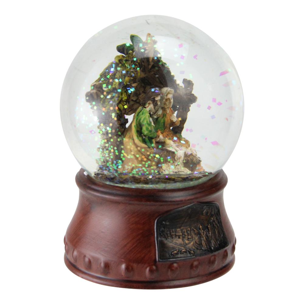5.5" Christmas Nativity Musical Snow Globe. Picture 3