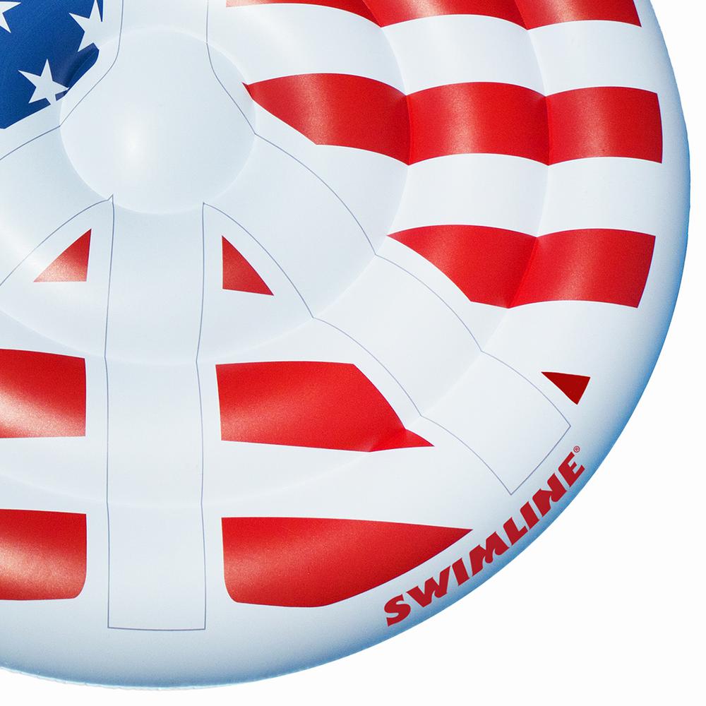 Red and Blue Stars  Stripes  Peace Sign Swimming Pool Float  60-Inch. Picture 3