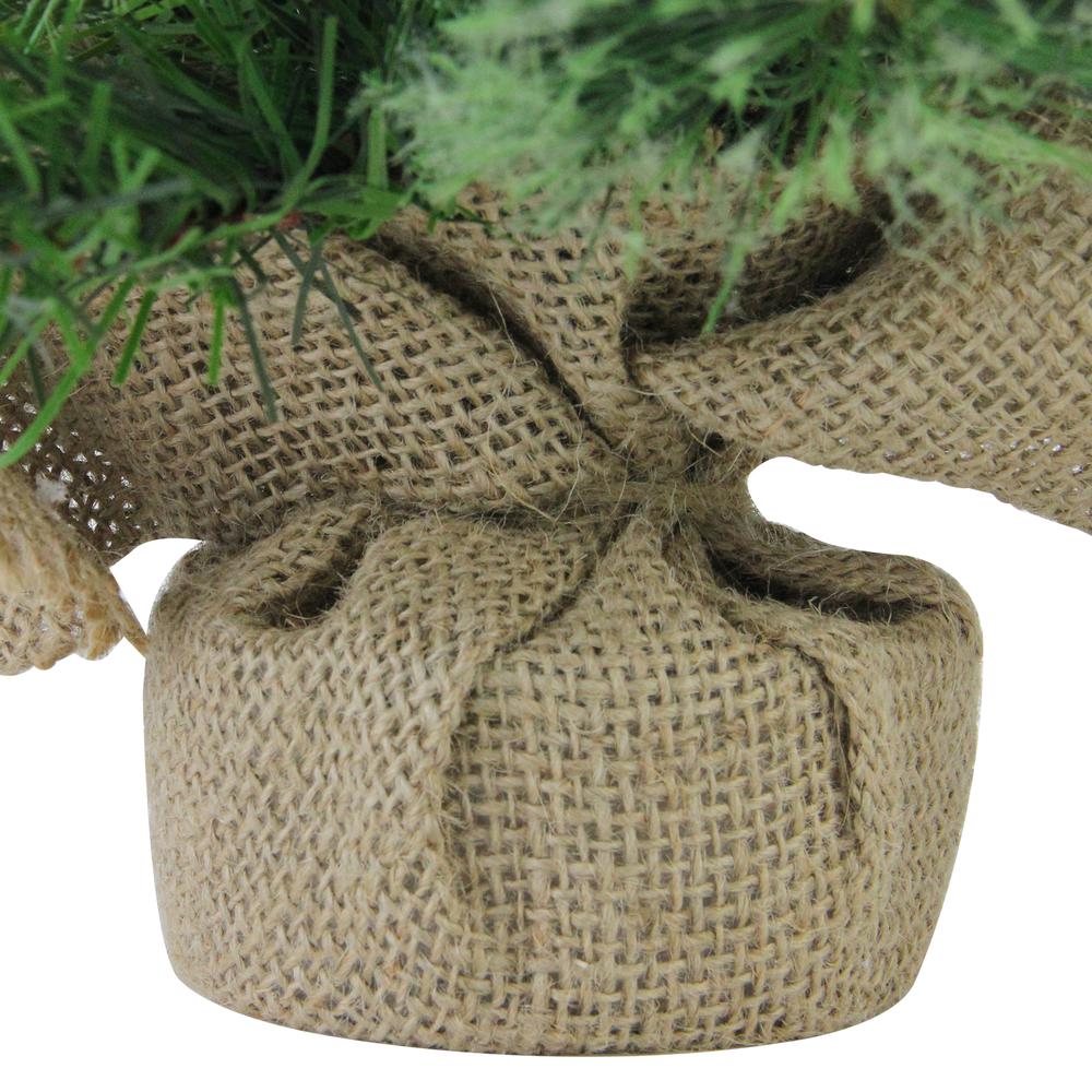 24" Mixed Cashmere Pine Medium Artificial Christmas Tree in Burlap Base - Unlit. Picture 5