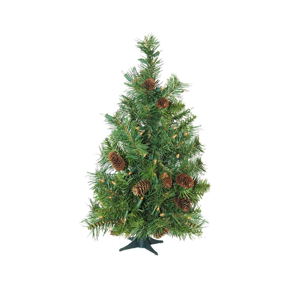 3' Pre-Lit Full Dakota Pine Artificial Christmas Tree - Clear Lights. The main picture.