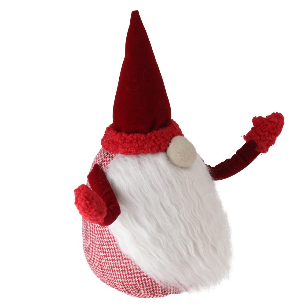 11.5" Red and White Shapely Sammy Christmas Santa Gnome Figure. Picture 2