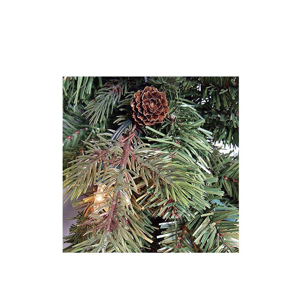 4.5' Pre-Lit Full Hunter Fir Artificial Christmas Tree - Clear Lights. Picture 2
