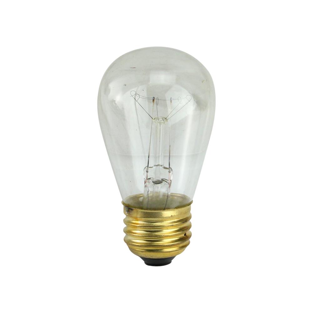 Pack of 25 Incandescent S14 Clear Christmas Replacement Bulbs. Picture 1
