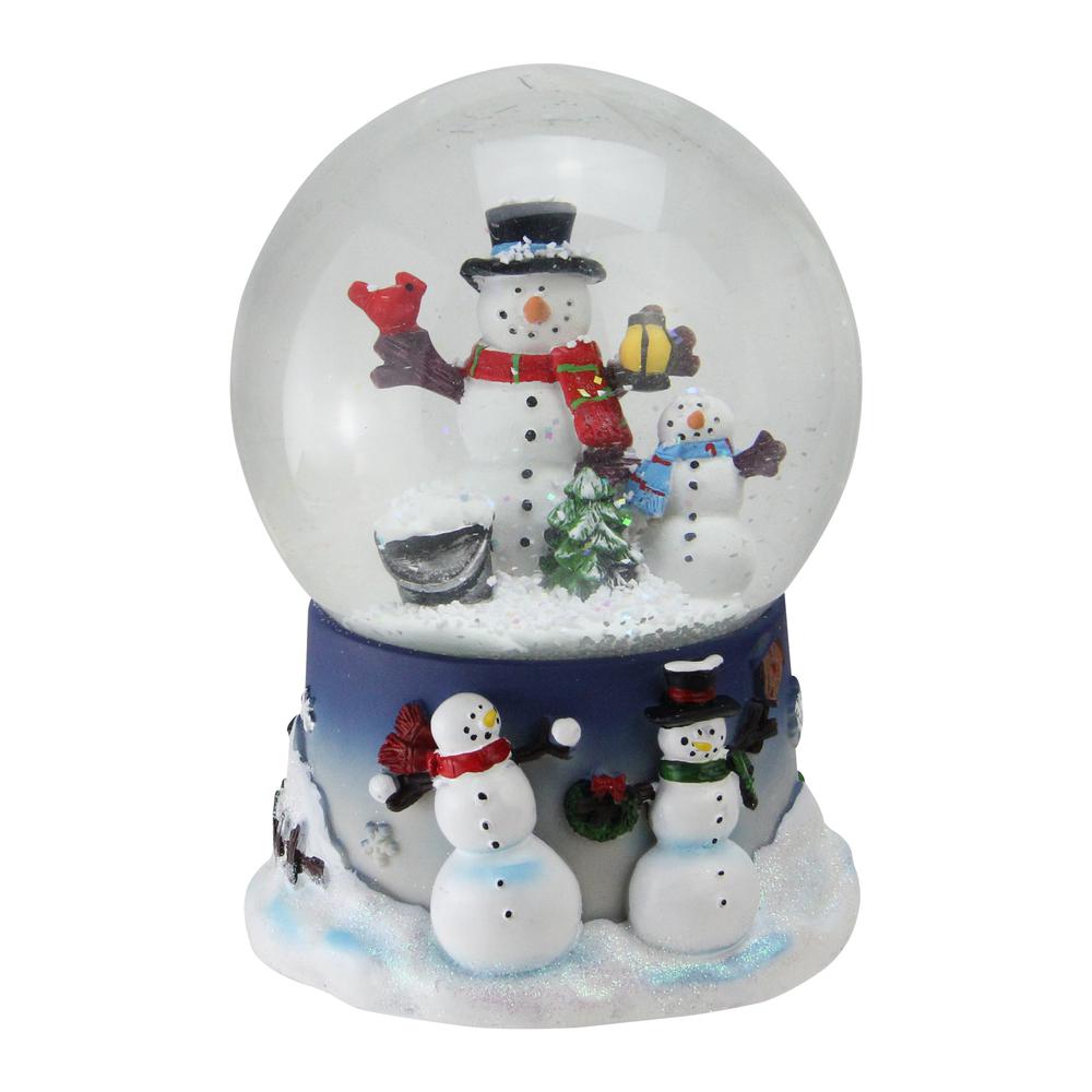 7" Snow Family Musical Christmas Snow Globe. The main picture.