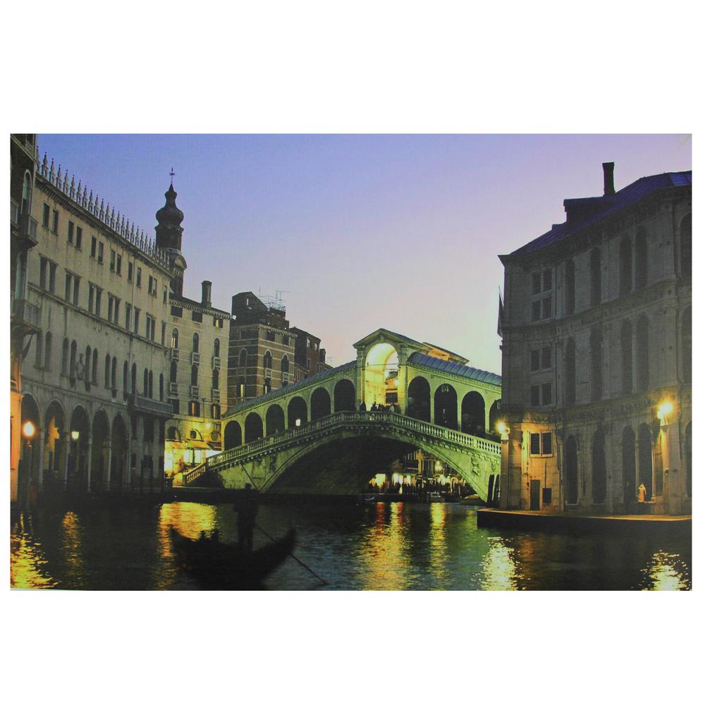 LED Lighted Venice  Italy Grand Canal Canvas Wall Art 15.75" x 23.5". The main picture.