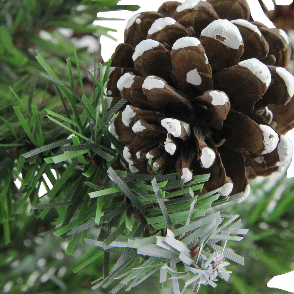 24" Frosted Norway Pine with Pine Cones Medium Artificial Christmas Tree - Unlit. Picture 4