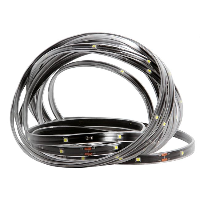 18' Amber LED Outdoor Christmas Linear Tape Lighting - Black Finish. Picture 2