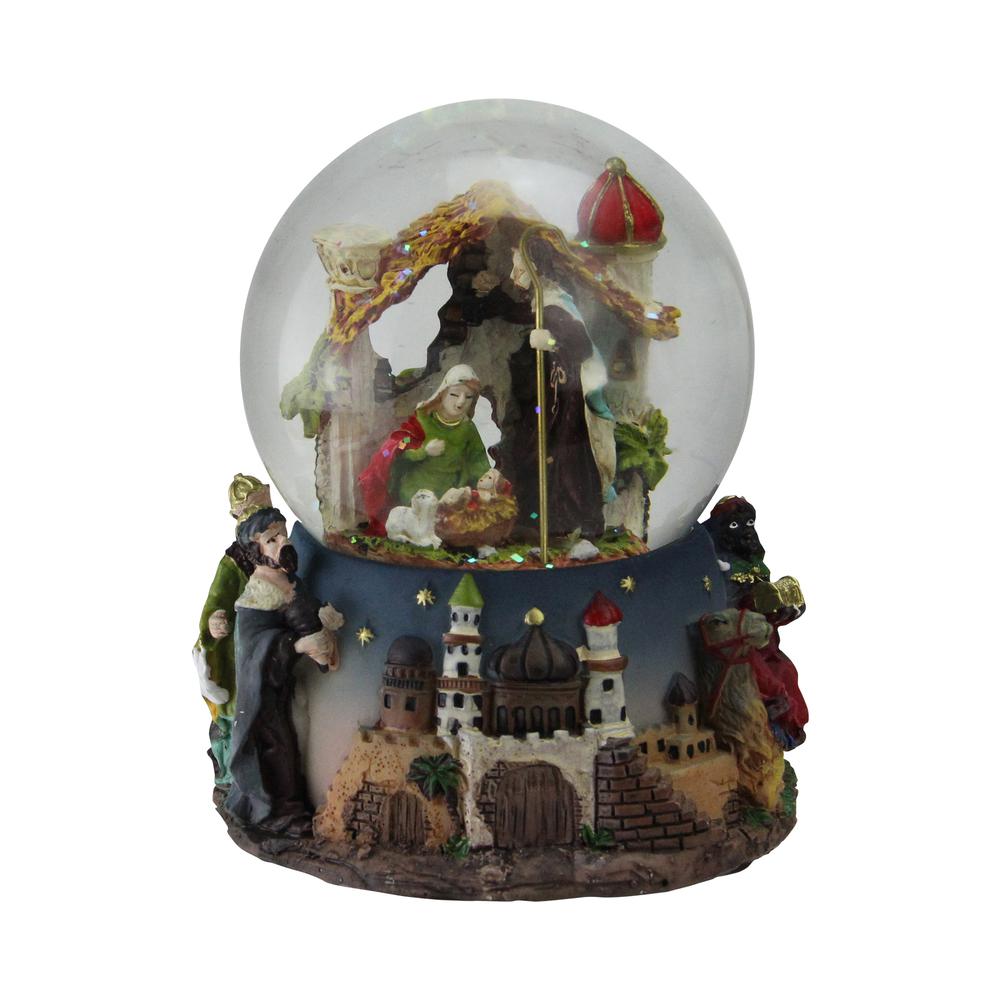 6" Nativity Manger Scene Religious Musical Christmas Snow Globe. The main picture.