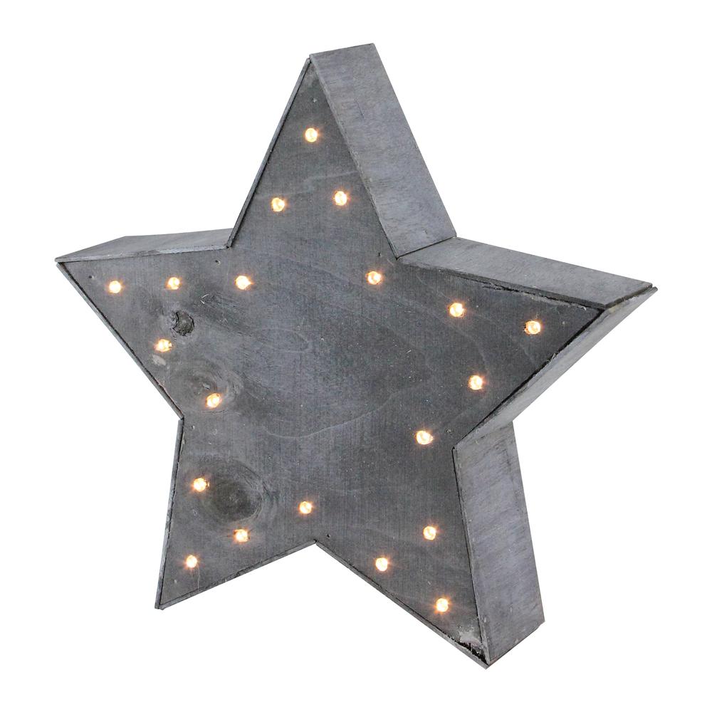 9.75" Lighted Gray 5 Point Star Christmas Decoration. Picture 2