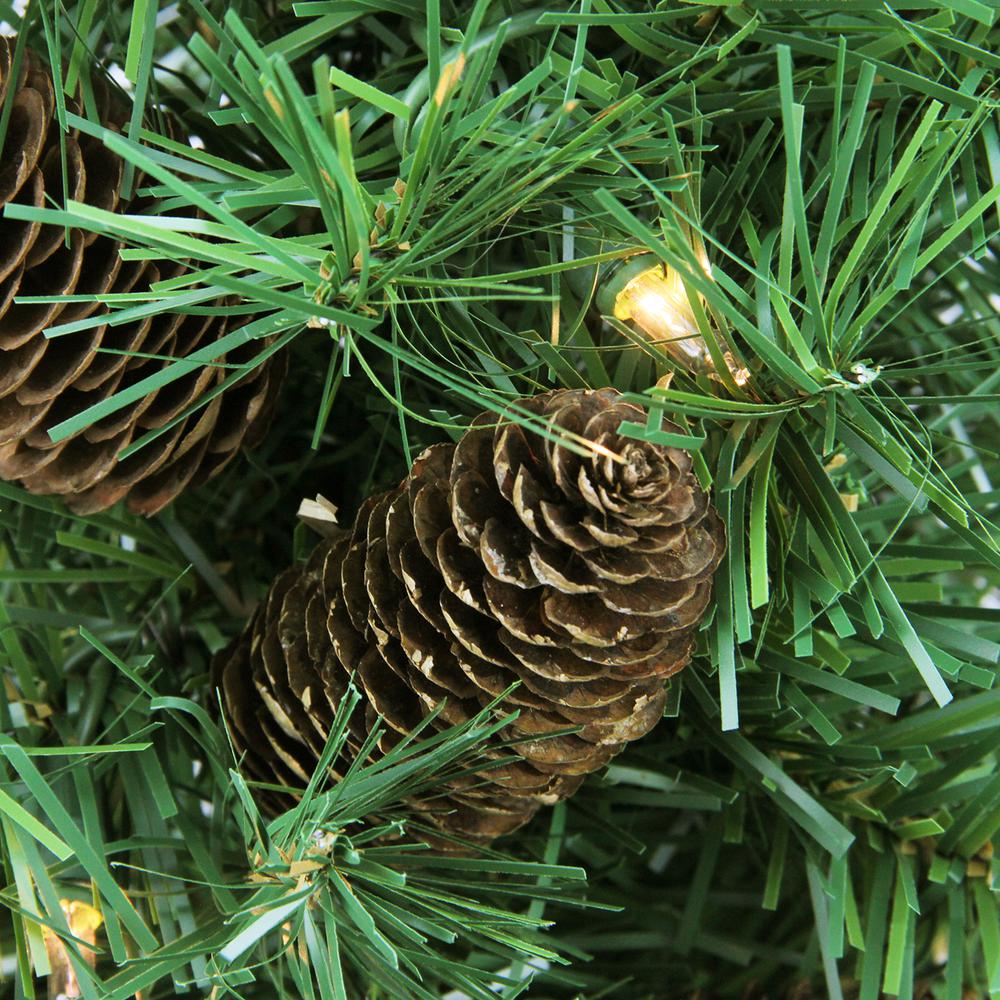 2' Pre-Lit Green Full Dakota Pine Artificial Christmas Tree - Clear Dura-Lit Lights. Picture 2