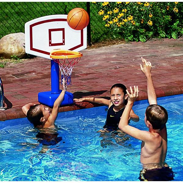 24" White and Blue Water Sports Jammin Basketball Poolside Swimming Pool Game. Picture 2