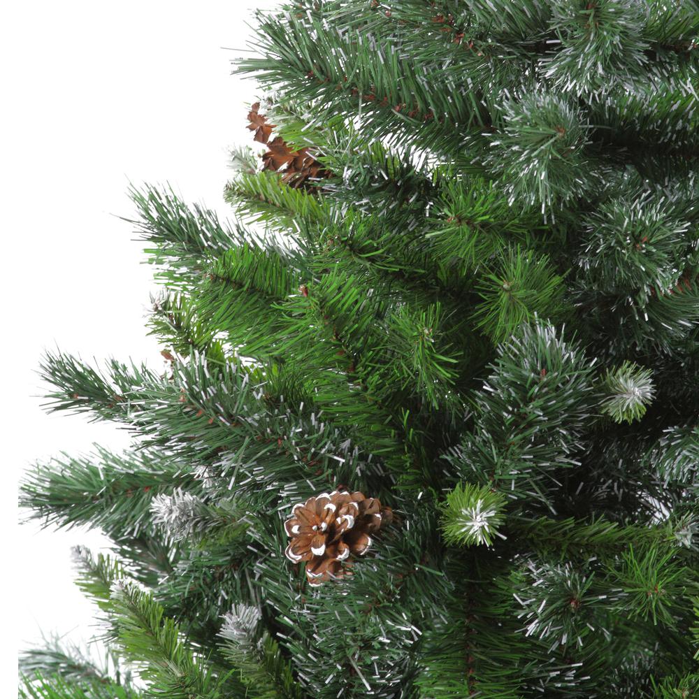 4' Snowy Delta Pine with Pine Cones Full Artificial Christmas Tree - Unlit. Picture 3