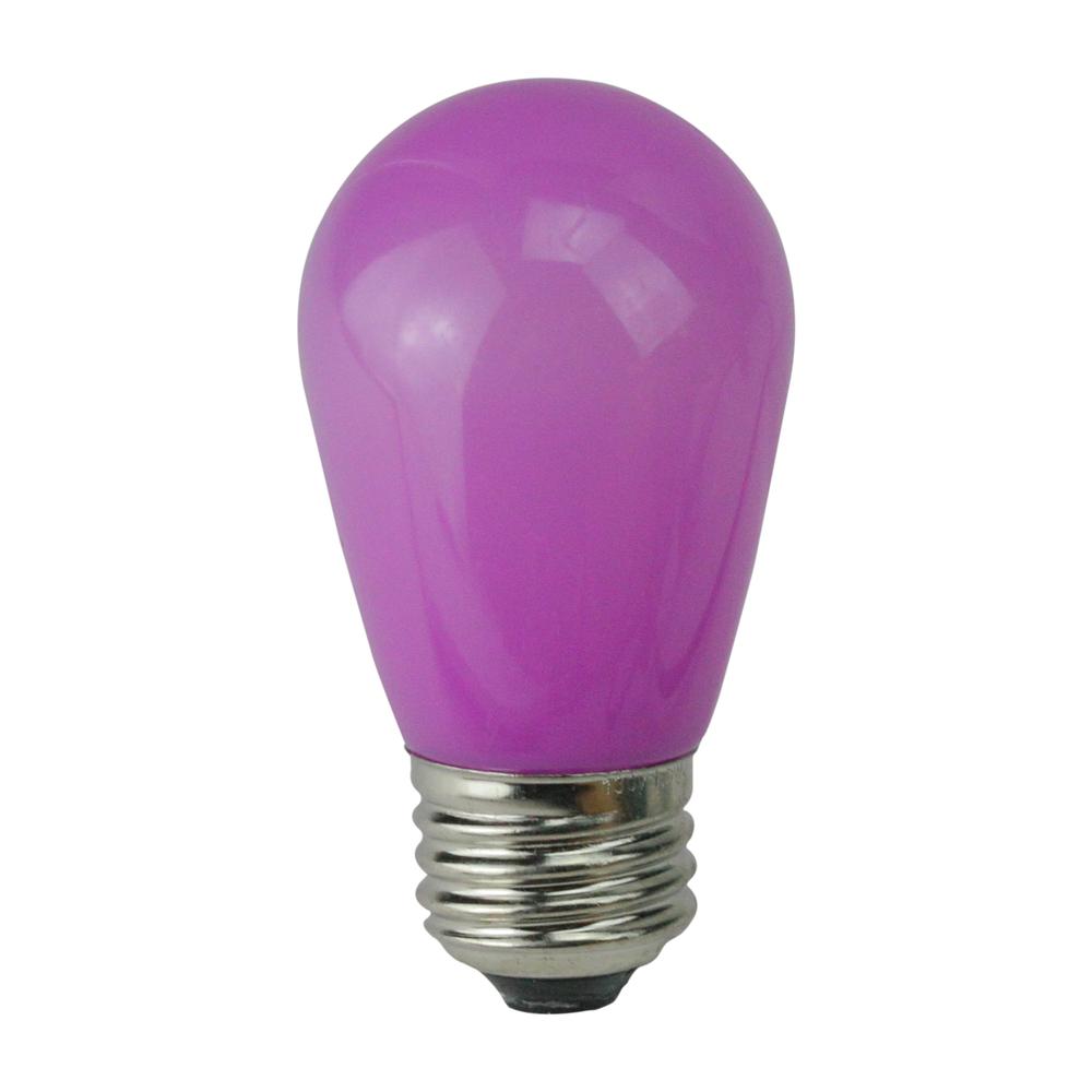 Pack of 25 Opaque LED S14 Purple Christmas Replacement Bulbs. Picture 1