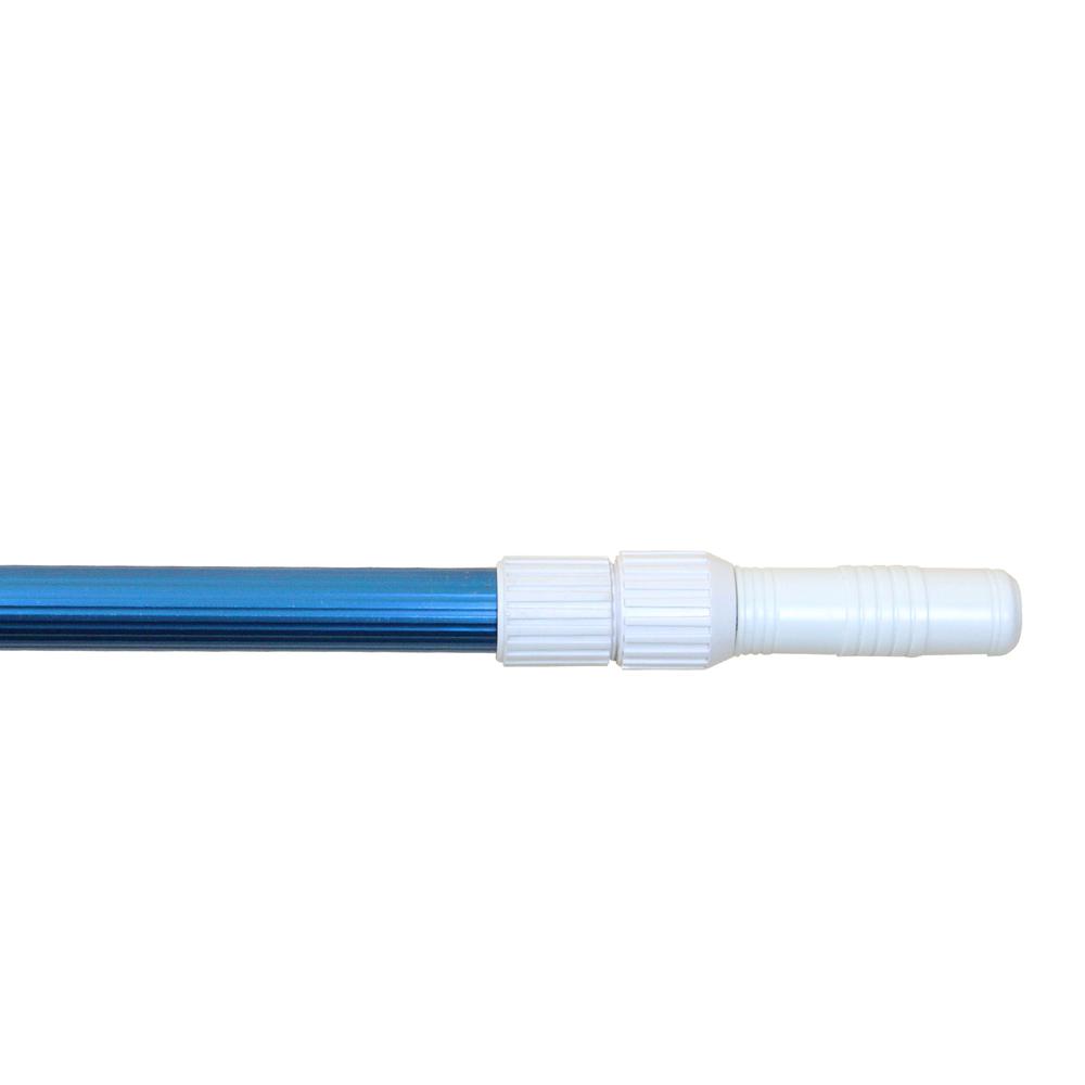 15.75' Blue Corrugated Adjustable Telescopic Pole for Vacuum Heads and Skimmers. Picture 2