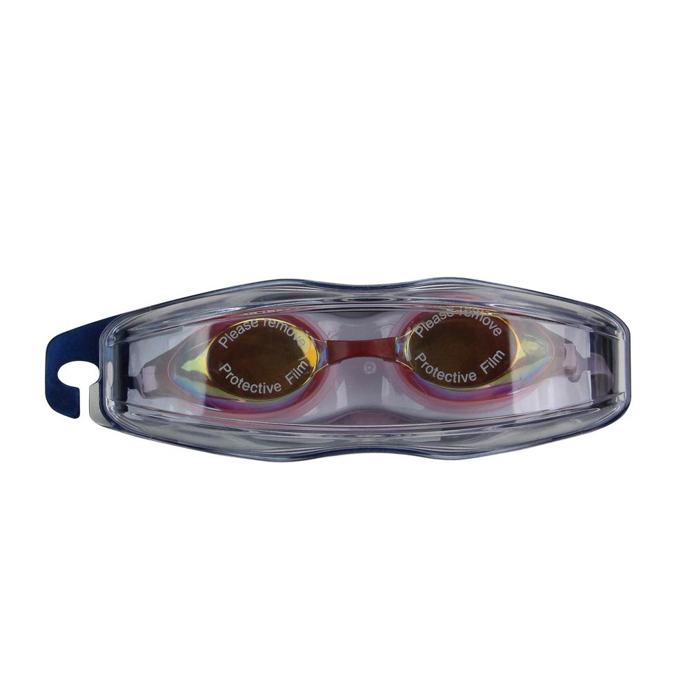 7" Pink Mirrored Competition Swimming Goggles. Picture 4