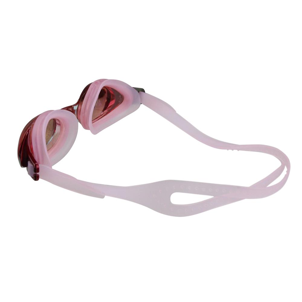 7" Pink Mirrored Competition Swimming Goggles. Picture 2