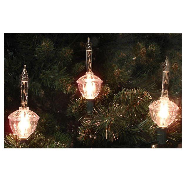7-Count Clear Retro Christmas Bubble Light Set  6ft Green Wire. Picture 2