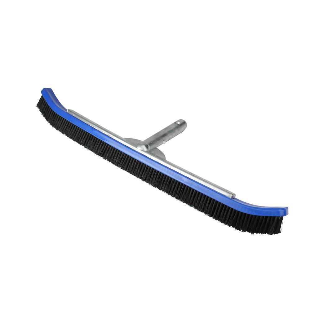24" Blue Curved Wall Brush for Pools. The main picture.
