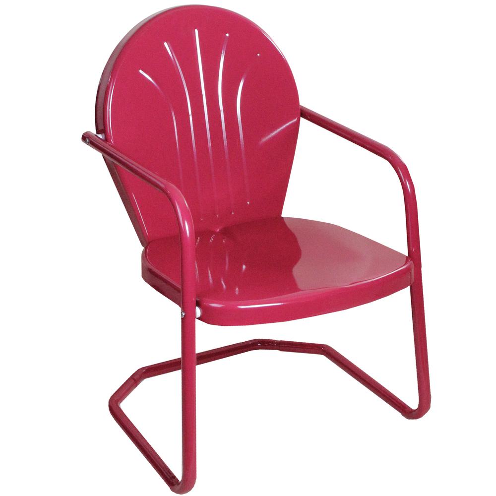 34-Inch Outdoor Retro Tulip Armchair  Pink. Picture 1